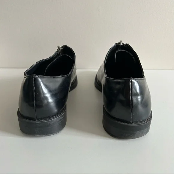 ZARA Black Half Zip Shoes Size 39 - Picture 6 of 7